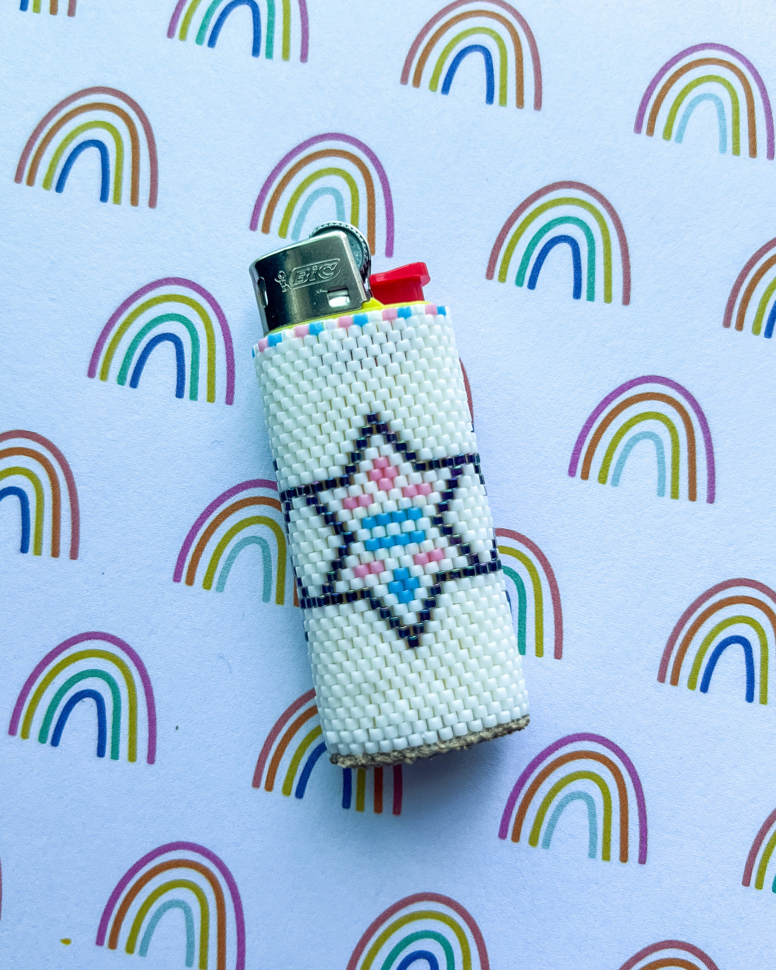 Small Trans Pride Flag Star Blanket Lighter Case